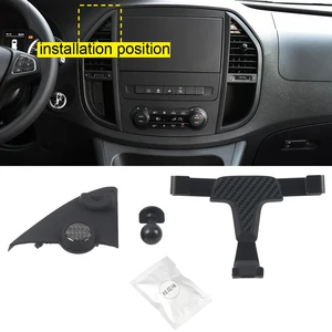 car accessories fit for mercedes benz vito w447 2016 2020 gravity phone holder air vent mount metal mobile stand interior parts free global shipping