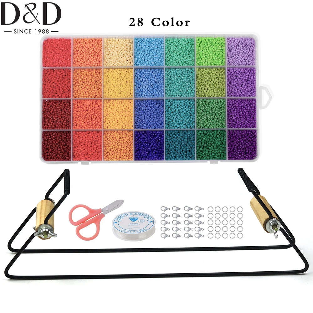 

Traditional Bead Loom kit Weaving Beading Loom for Jewelry Bracelets Necklaces Make DIY Handmade Knitting Machine Beads Knitter