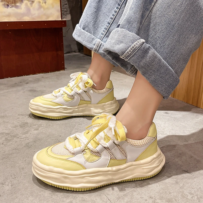 

Platform Sneakers Women Shoes Thick Sole Sneakers Street Fashion Vulcanized Shoes Women Chunky Trainers Zapatos Mujer