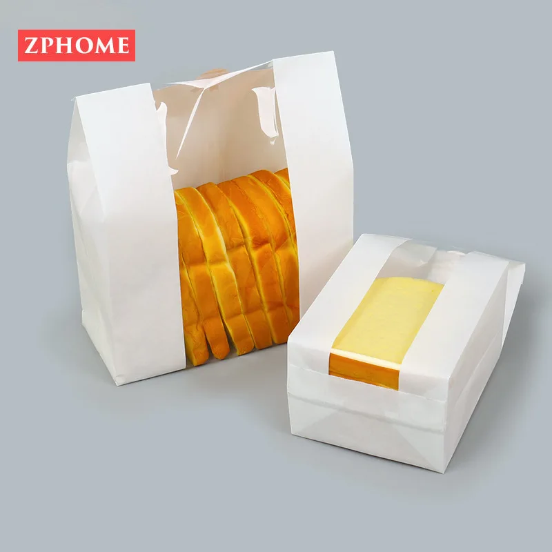 Упаковка для хлеба из крафт бумаги LBSISI Life 10 штук прозрачная упаковка масла сумка