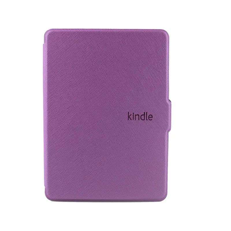 purple Чехол из искусственной кожи PU для Kindle 8 E-reader, защитный чехол для Kindle 8th Generation Ebook, жесткий корпус, защита от автоматического сна/пробуждения - Цвет: purple