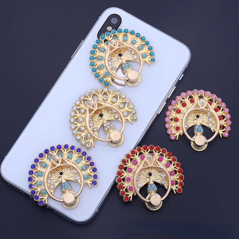 

Новинка, универсальный металлический кронштейн для кольца с возможностью вращения на 360 градусов, с кольцом-пряжкой в виде павлина