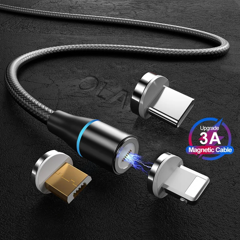 Магнитный кабель OneVan для iPhone XS XR Micro Usb Type C быстрой зарядки samsung шнур передачи