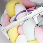 1 шт., бампер для кровати для новорожденных, длинные плетеные плюшевые подушки ручной работы с узелком для детской кроватки, защита для кроватки, подушка для декора комнаты