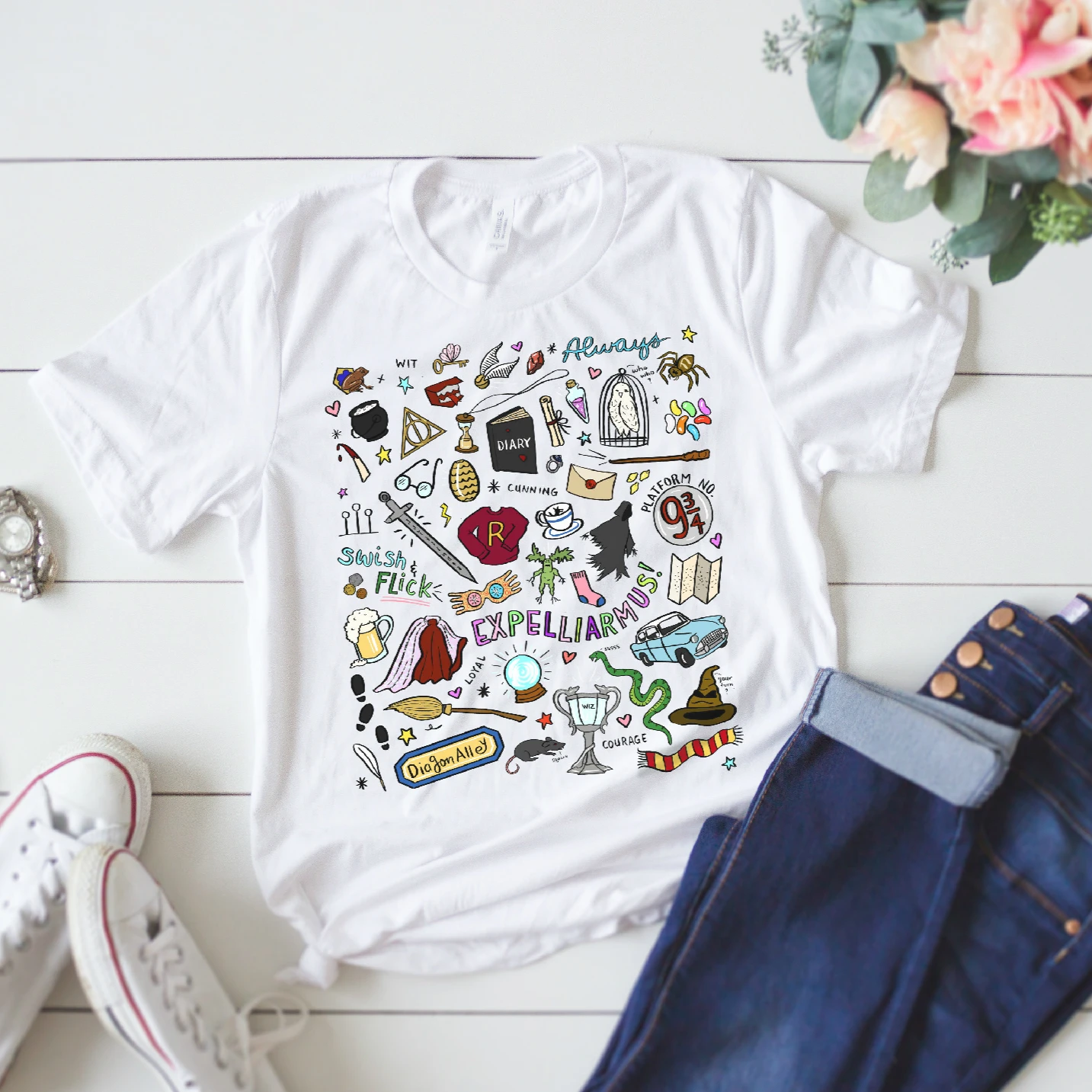 2019 Волшебный мир книга влюбленных футболка Луна Lovegood Графические футболки HP