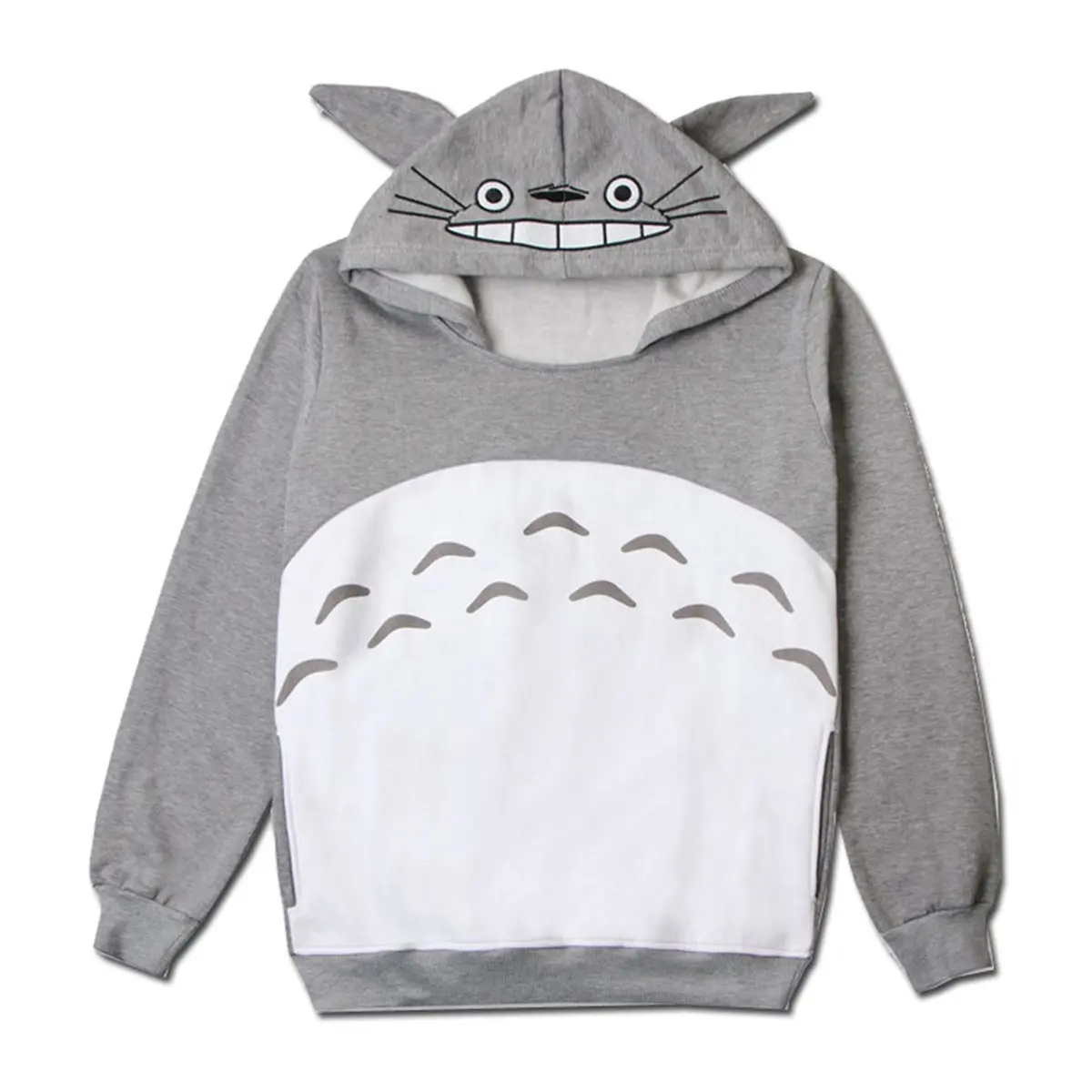 Factory Sale Cartoon Totoro Women Man Couple Hoodies Sweatshirts Kawaii Harajuku Cute Unisex Pullover Tops Korean Japanese Anime
