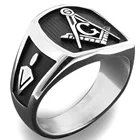 Новинка, модное классическое мужское кольцо AG в стиле масонской, в стиле панк, в стиле ретро, серебристое кольцо, оптовая продажа ювелирных изделий