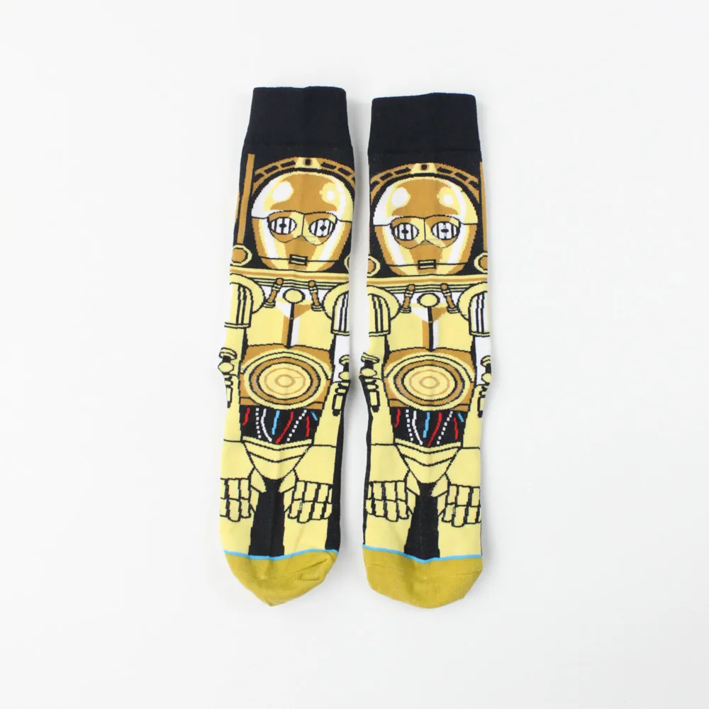 Последний джедай Модные женские носки хлопковые с забавным для мужчин круглым