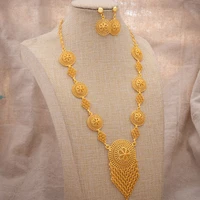 24k habasha bridal jewelry ethiopian jewelry sets for women dubai bangles african chain necklace earrings sets