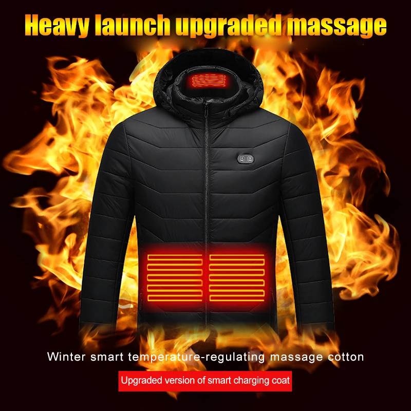 

PARATAGO 2020 Winter Smart Heating Jacket Men Women Massage Heated Clothing Outdoor Heater Hunting Hiking Fishing Coats P9149