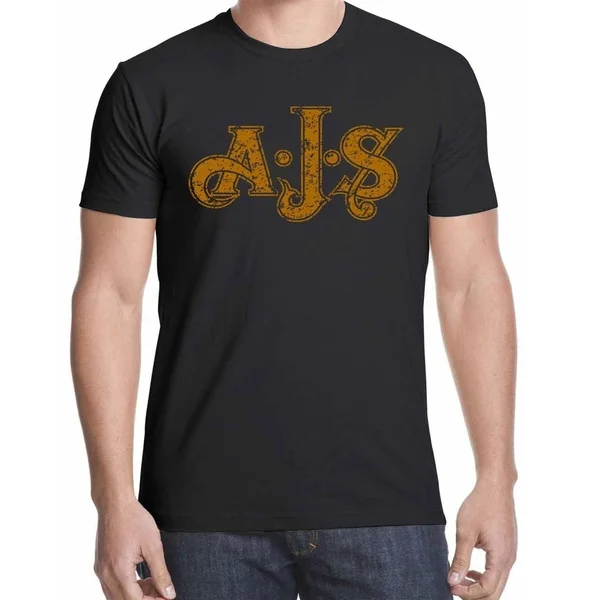 

Fashion Vintage AJS Mens Funny T-shirt Classic