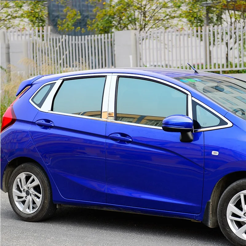 Накладки на окна из нержавеющей стали для Honda Fit Jazz 2014 2015 2016 2017 | Автомобили и