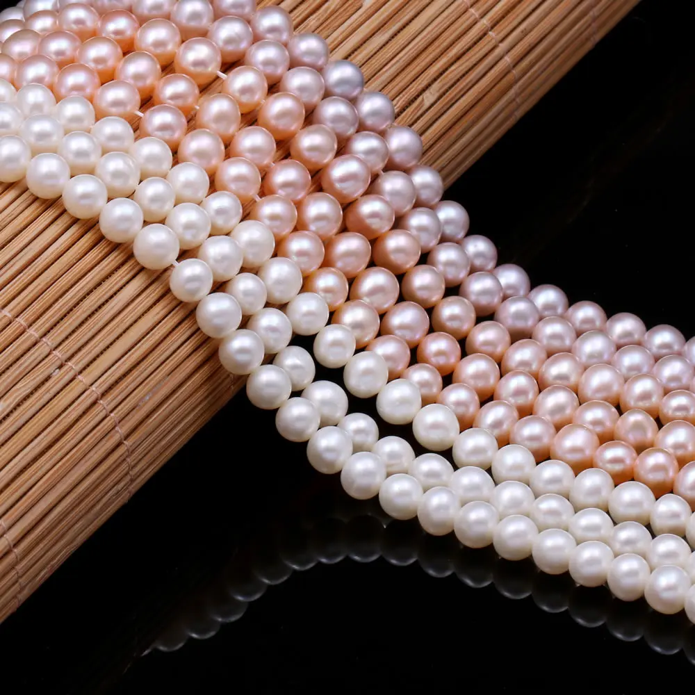 

Fashion Natural Freshwater Pearls Bead Round Shape Pearl Loose Spacer Beads For Jewelry Making DIY Bracelet Neckalce Accessories