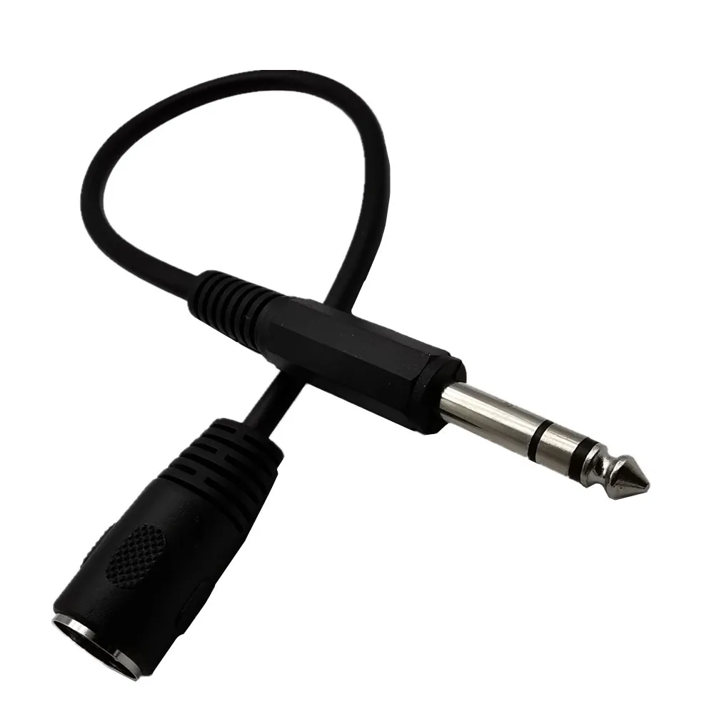 5-Pin Din Female to 6.35mm Male TRS Stereo Audio Extension Cable for MIDI keyboard organ electric piano guitar 0.3m |