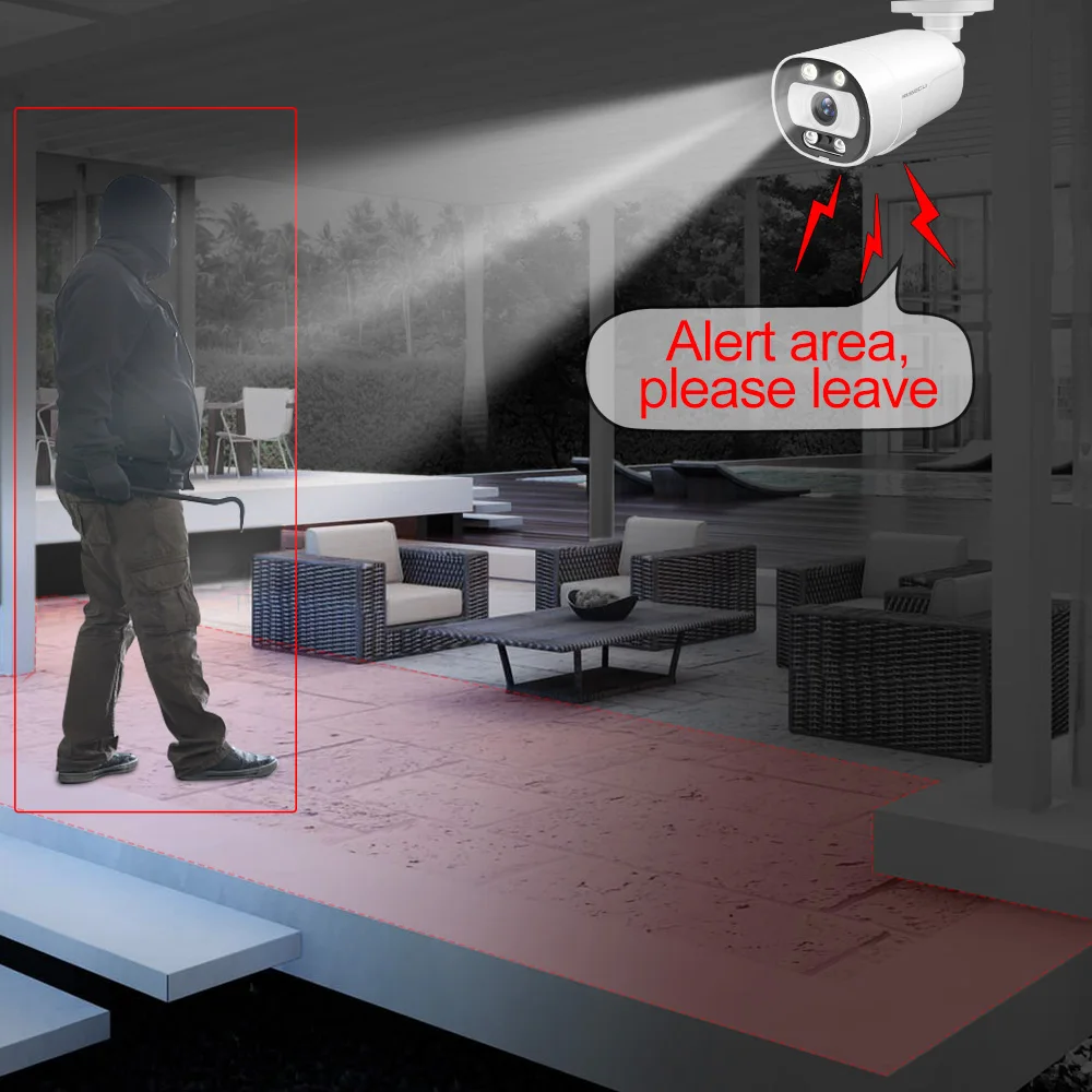 Цена Система видеонаблюдения MISECU Ai Smart, 5 МП, 16 каналов, POE, NVR, с двусторонней аудиосвязью, для наружного наблюдения