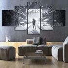 5 шт. HD картина Metro Exodus видео игра плакат настенная наклейка снежный пейзаж картины искусство на холсте для домашнего декора настенное искусство