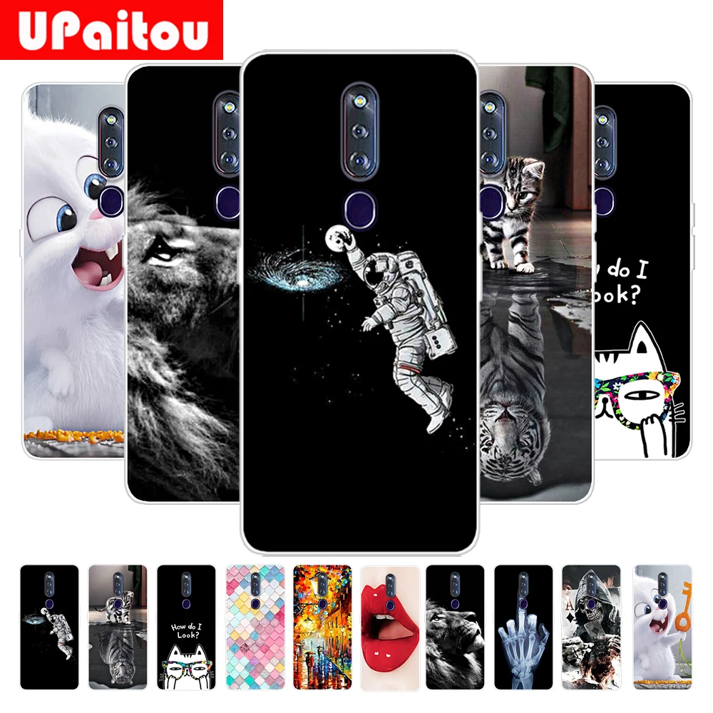 UPaitou цветной чехол с рисунком для OPPO F11 Pro из мягкого ТПУ ультра тонкий телефона Oppo