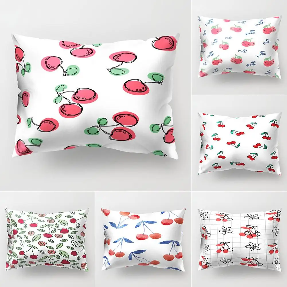 Милый рисунок вишни прямоугольник бросок наволочка домашний Декор автомобиля |