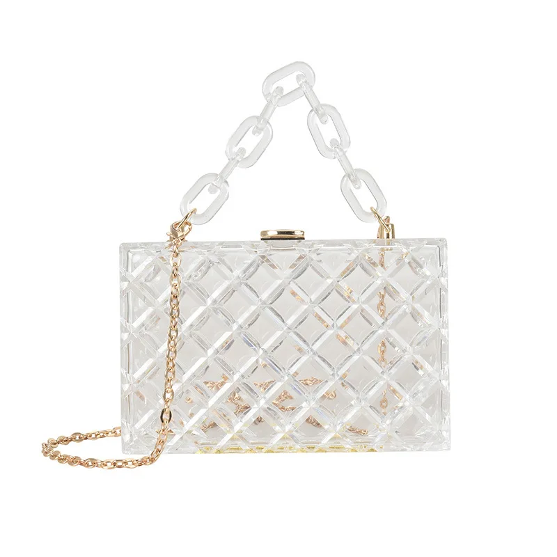 

Fashion Solid Transparency Design Handbags Envelope Bag Envelope Clutch Bag
