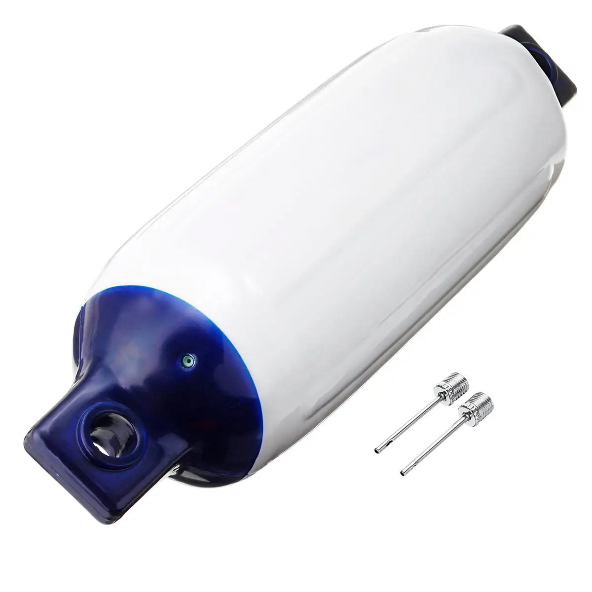 

Marine Fenders Inflatable Blue Twin Eye Vinyl 110mm x 400mm Boat Mooring Buffer UV Protected Suitable for Small Boats Durable