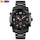 Часы мужские кварцевые из нержавеющей стали, с хронографом, водонепроницаемые