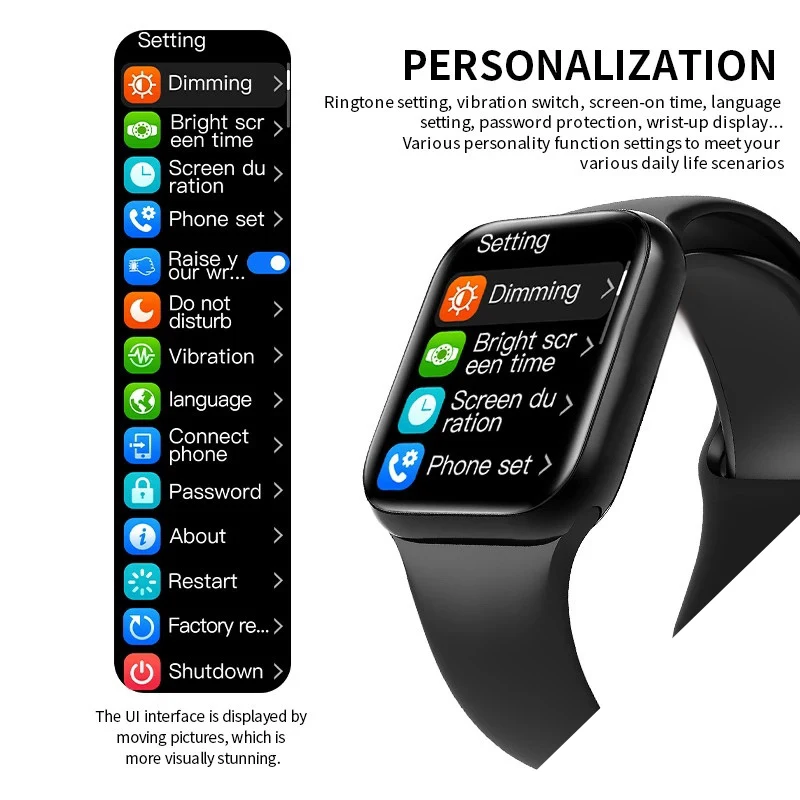 

HW12 Smartwatch Smart Watch Series 6 Full Screen Bluetooth Call Music Play Smart Bracelet For Android Apple Smart Phone