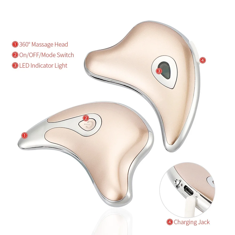 

Electric Facial Scraping Massager Microcurrent Anti Wrinkle Slim Jaw Device Eye Body Massage Board Machine Intelligent Vibration