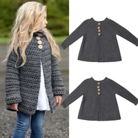 dropshipping baby sweaters childrens girls knitted sweater cardigan outerwear warm jumper coat jacket