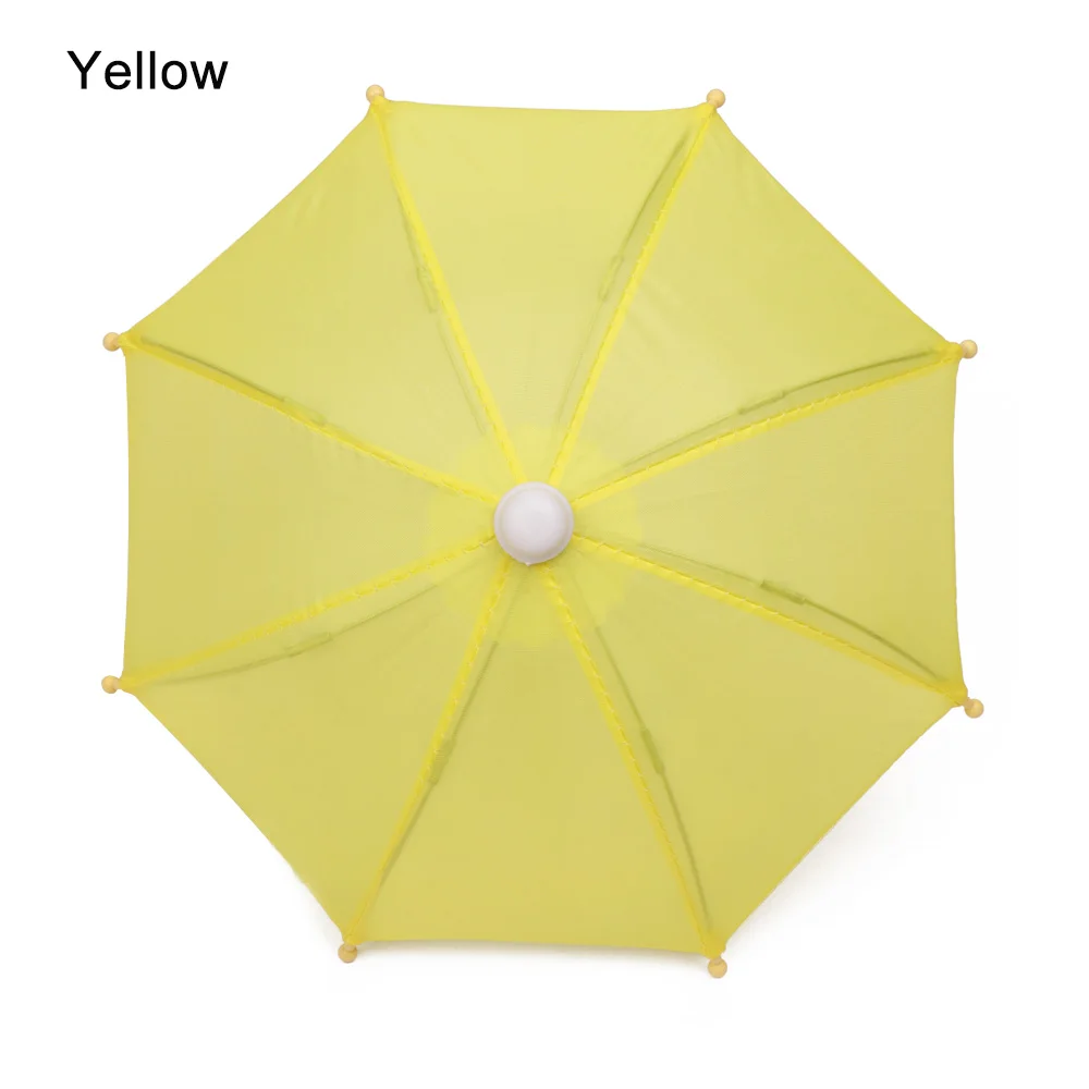 yellow Стиль кукла аксессуары Красочный мини Зонт дождевик кукла жизнь путешествие аксессуары для кукол день рождения для детей подарок - Цвет: yellow