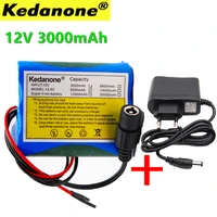 kedaone 12v 3000mah 18650 lithium ion rechargeable battery pack dc suitable for cctv camera cam monitor 3a battery 12 6v