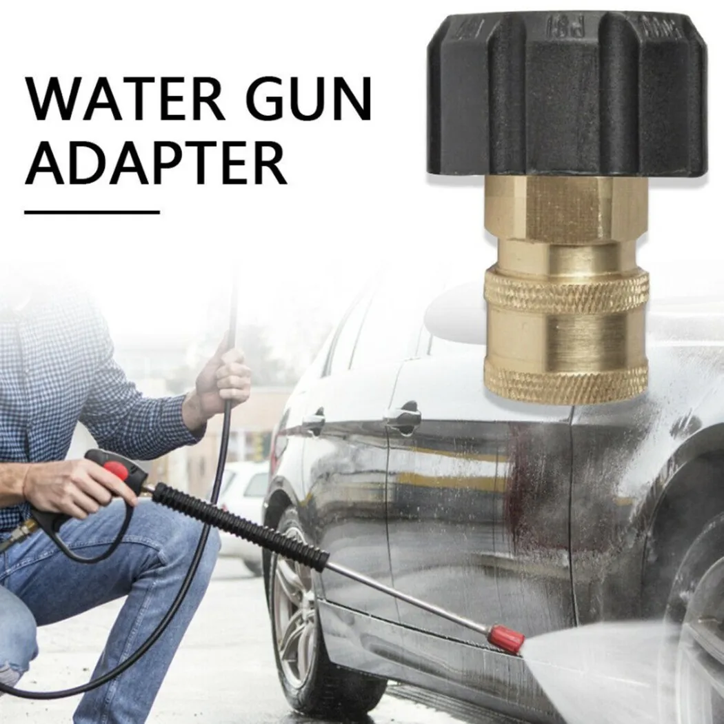 

1 Pcs High Pressure Washer 1/4 3/8 Quick Connect Female To M22-14/15 Adapter High Strength And Hardness