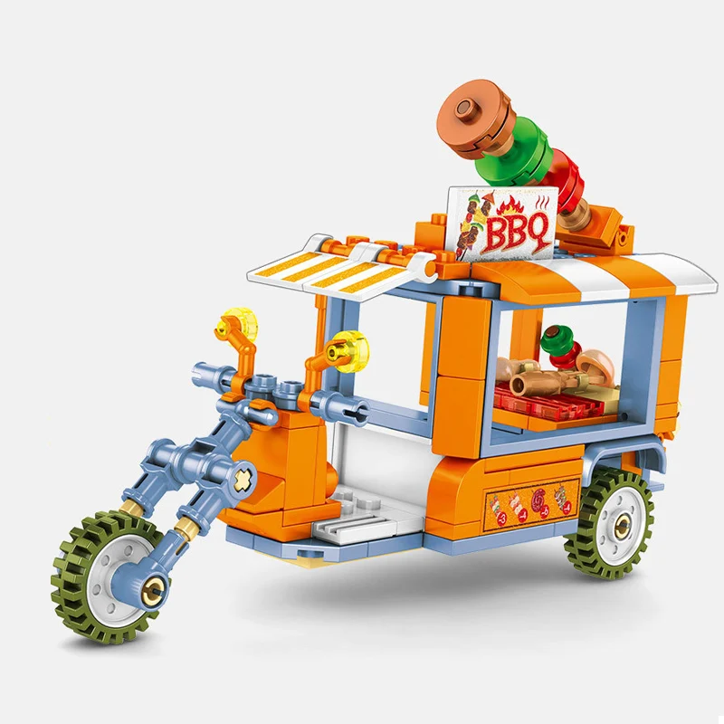 Городской мини уличный вид серия игрушек еда корзина грузовик милая 3D модель