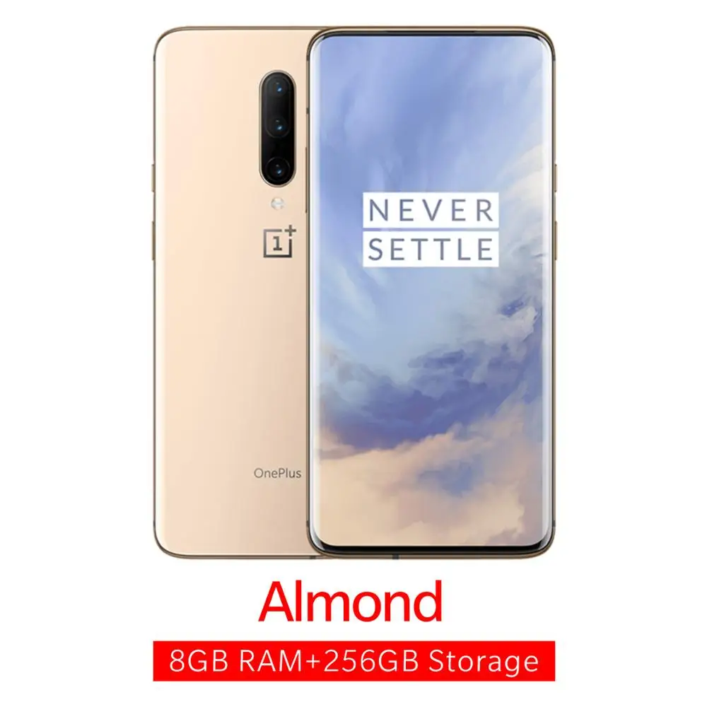 Gold-8256 Global Version OnePlus 7 Pro 12/8/6GB RAM 256/128 ROM Smartphone 6.67" AMOLED Display 48MP Triple Camera Snapdragon 855 UFS 3.0 - Цвет: Gold-8256
