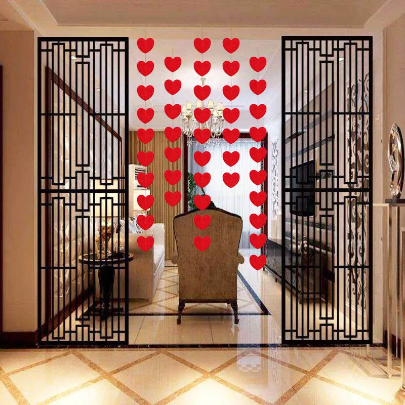 20 сердец любовь занавес в форме сердца тянуть цветок день Святого Валентина