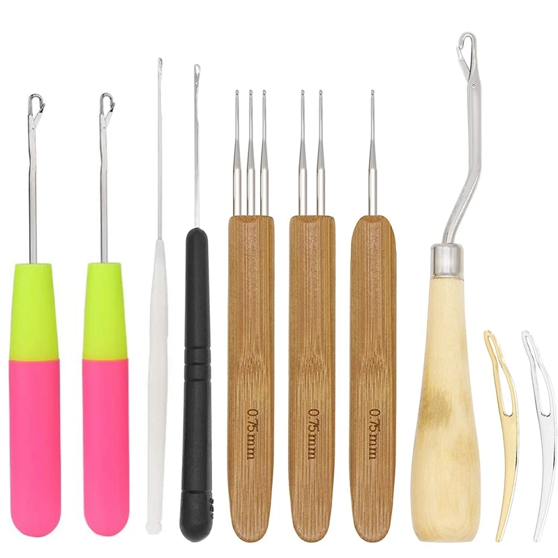 

Dreadlocks Hook Tool 10 Pack,Crochet Hook Hair Weaving Needle Crochet Bent Latch Hook Crochet Needle Hook For Braid Hair