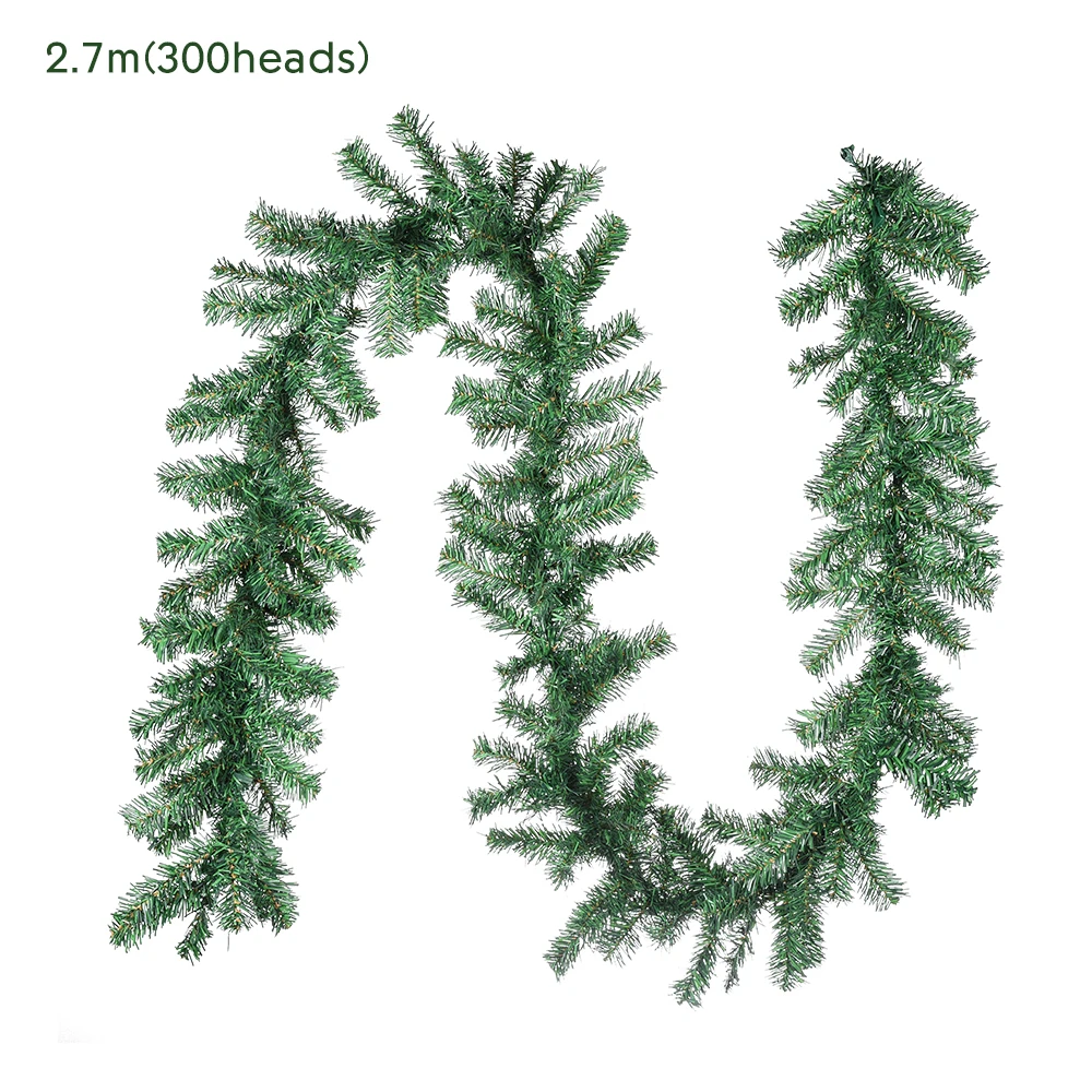 Креативная искусственная зеленая Рождественская гирлянда венок украшение для