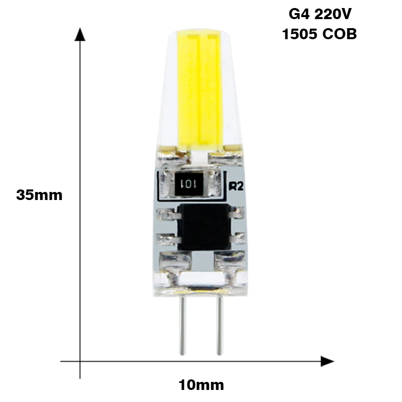 220V G4 COB 1505 Bombillas светодиодный светильник G9 G4 E14 220 в 3 Вт лампада G4 Светодиодный светильник 2 Вт AC DC 12 В лампы с cob-светодиодами заменить 25 Вт галогенные лампы - Испускаемый цвет: 220V G4 COB 1505