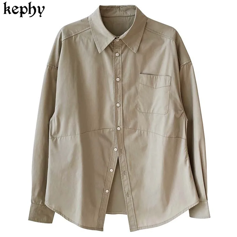 

Loose Women Shirts 2021 Spring Cotton New Fashion Collar Plus Size Blouse Long Sleeve Buttons White Shirt Women Tops Streetwear