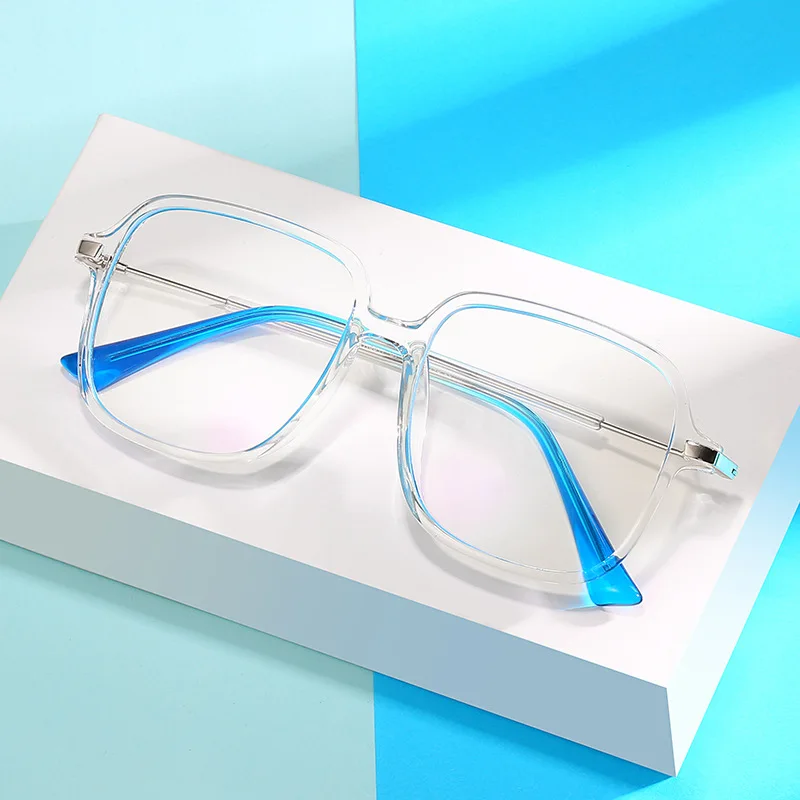 

The new personality big frame glasses simple literary men and women flat mirror trend can be equipped with myopia glasses frame.