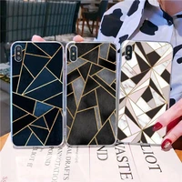 yndfcnb geometric marble phone case for iphone 11 12 13 mini pro xs max 8 7 6 6s plus x 5s se 2020 xr cover