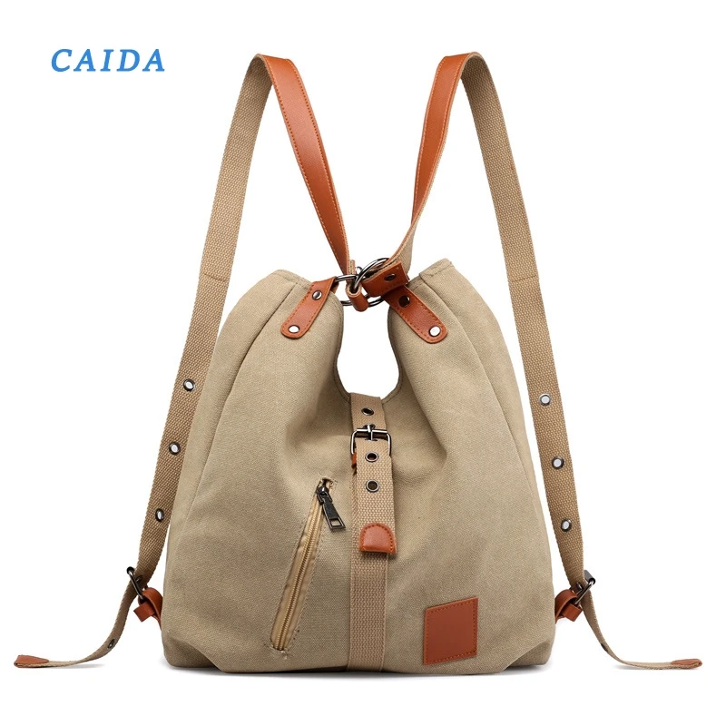

Холщовая женская наплечная сумка CAIDA, многофункциональная, для школьников, для путешествий