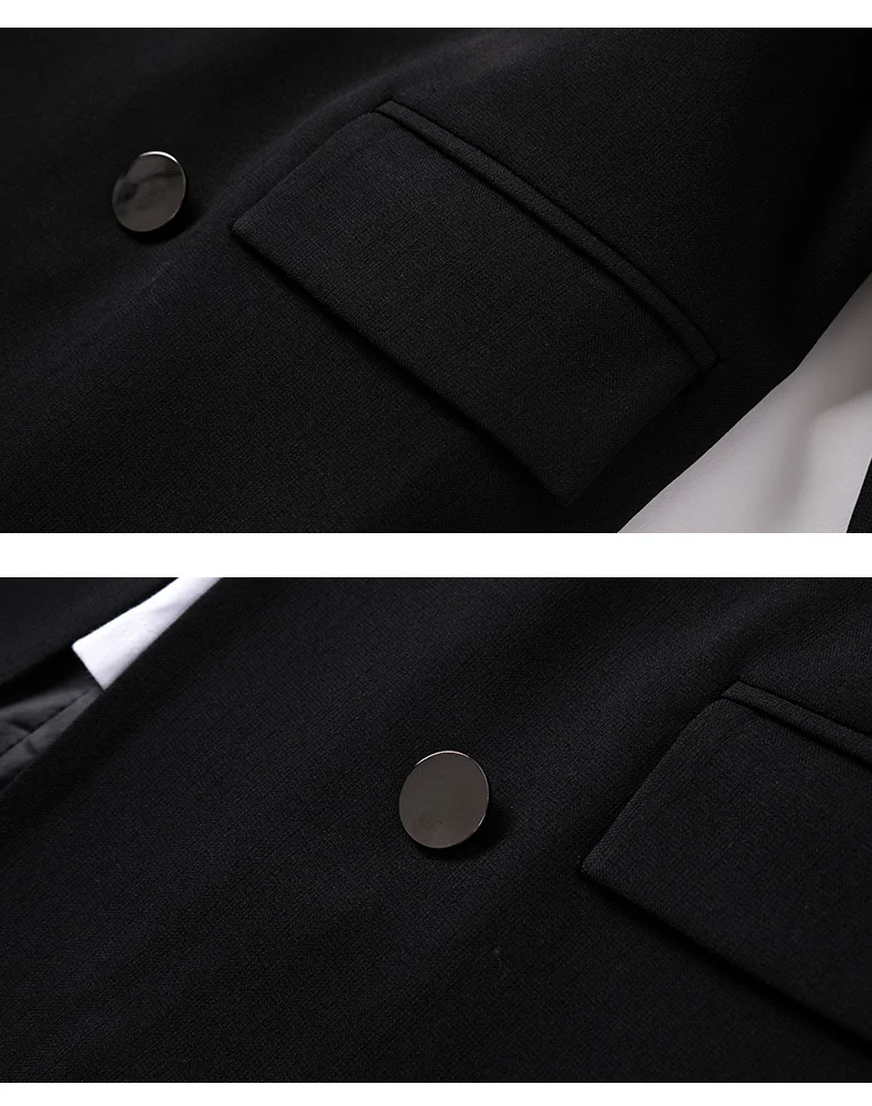 

Vintage Double Breasted Long Blazer Loose Suit Coat Jacket Casual Women Fashion Blazers Femme 2020 Spring Autumn Tops Plus Size