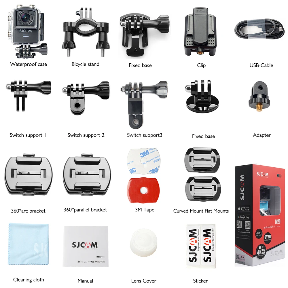 Оригинальная Экшн-камера SJCAM M10/M20 HD 1080P Sports DV 1,5 lcd 12MP видеокамера для дайвинга Водонепроницаемая камера DVR Sports DV