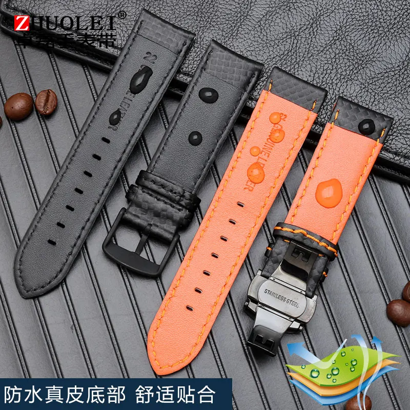 Водонепроницаемый браслет из углеродного волокна для Mido M005 или Citizen мужской 18 мм