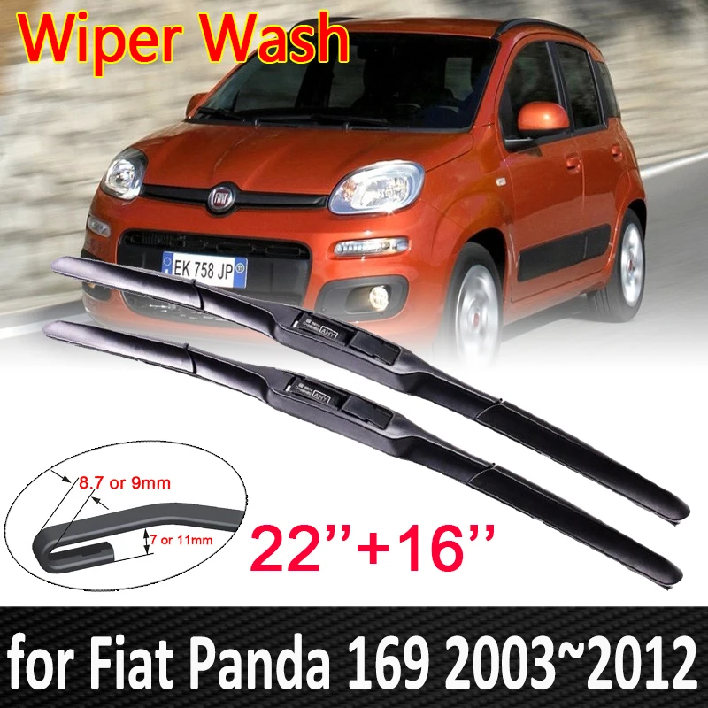 

for Fiat Panda 169 2003~2012 2004 2005 2006 2007 2008 2009 2010 2011 Front Windshield Wipers Car Wiper Blade Car Accessories