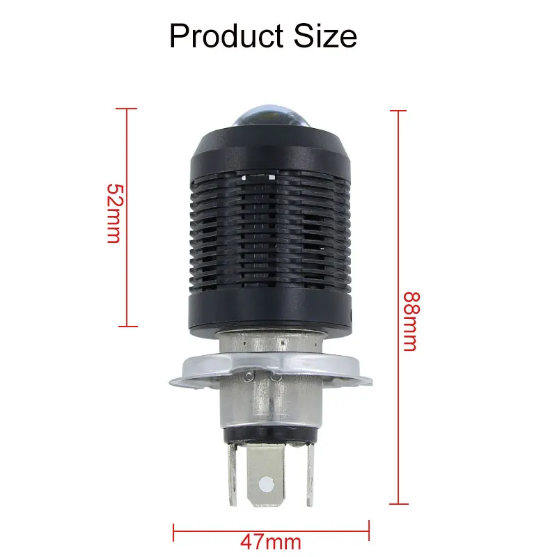 1 шт. H4 HS1 головной светильник светодиодный объектив лампа Hi Lo луч мотоциклетный