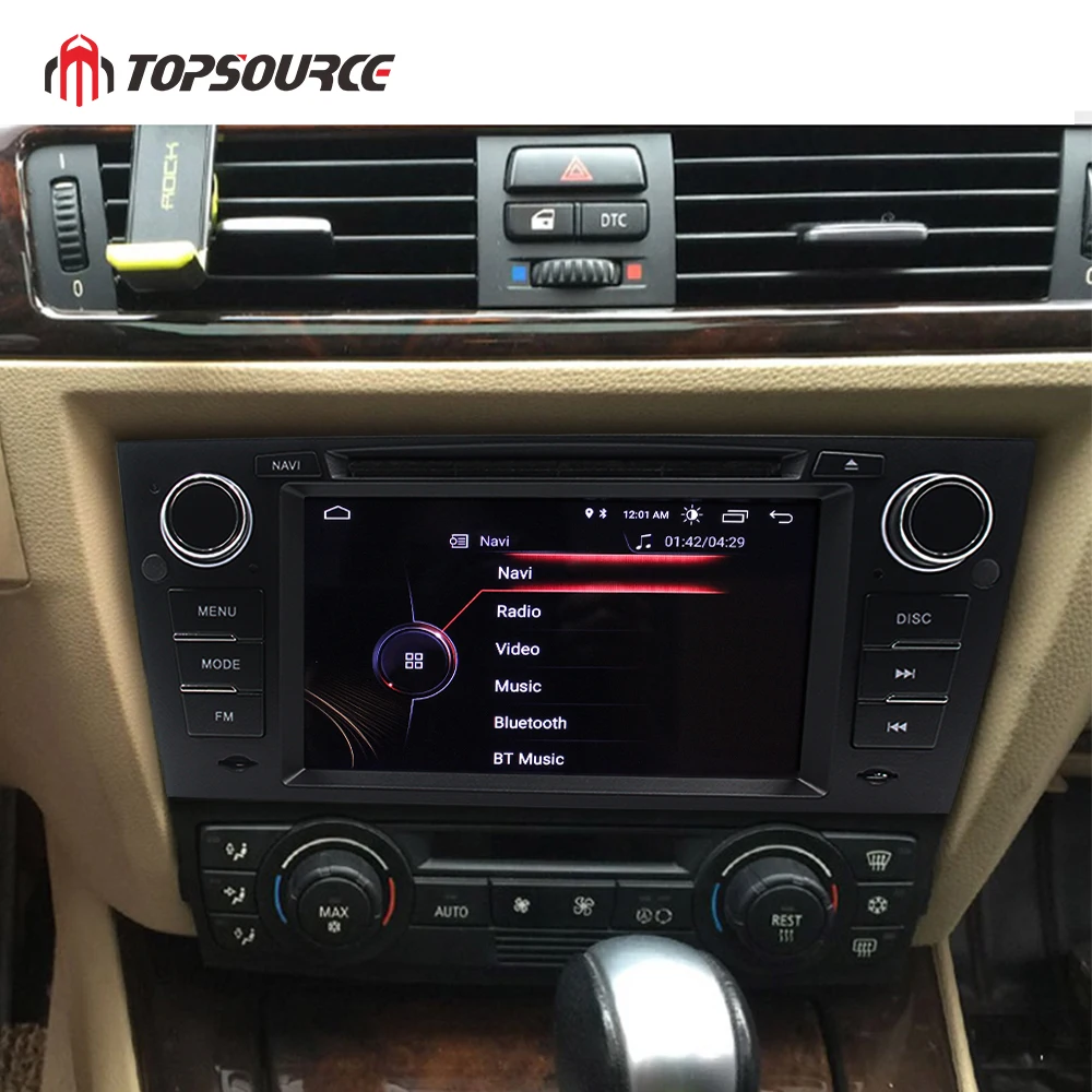 Автомобильный мультимедийный плеер TOPSOURCE Android 8 1 Din DVD GPS для BMW серии E90 / E91 E92/E93 FM