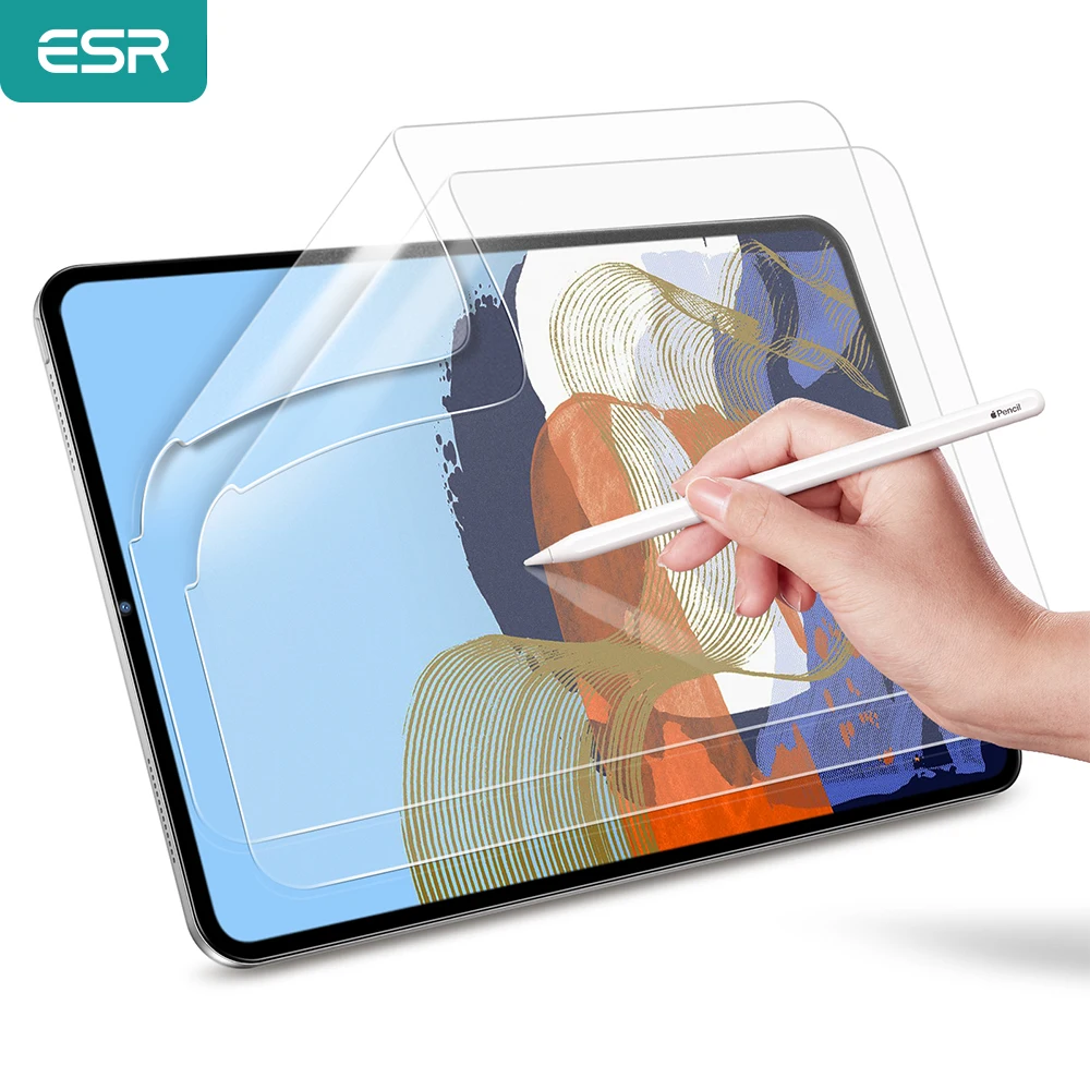 

ESR Film for iPad Pro 11/12.9 Inch 2021/2020/2018 5rd/3rd Gen 2PCS Writtable Film Matte Smooth Screen Protector for iPad Pro 11