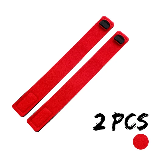 2pcs-Red Эластичный Бандаж для рыболовной удочки, аксессуары, многоразовая удочка для ловли карпа, направляющее кольцо, держатель, ремень, подтяжки - Цвет: 2pcs-Red
