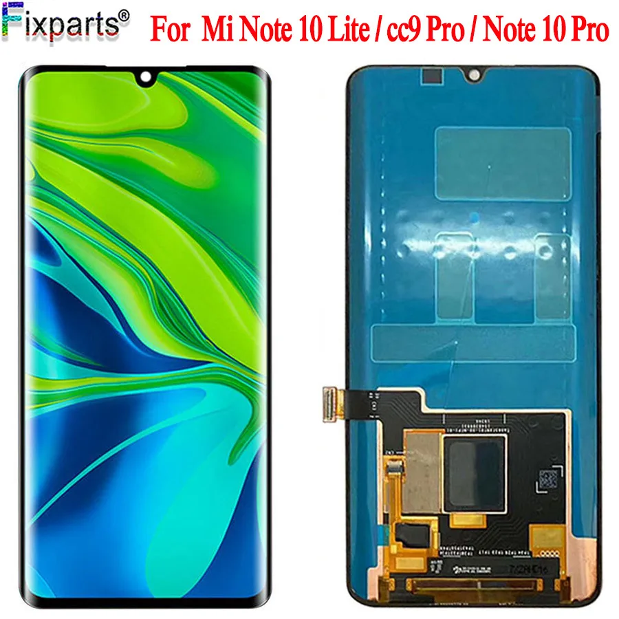 AMOLED экран для Xiaomi Mi Note 10 / Pro ЖК дисплей cc9Pro + сенсорный Lite M2002F4LG Lcd|housing cover|battery housing5